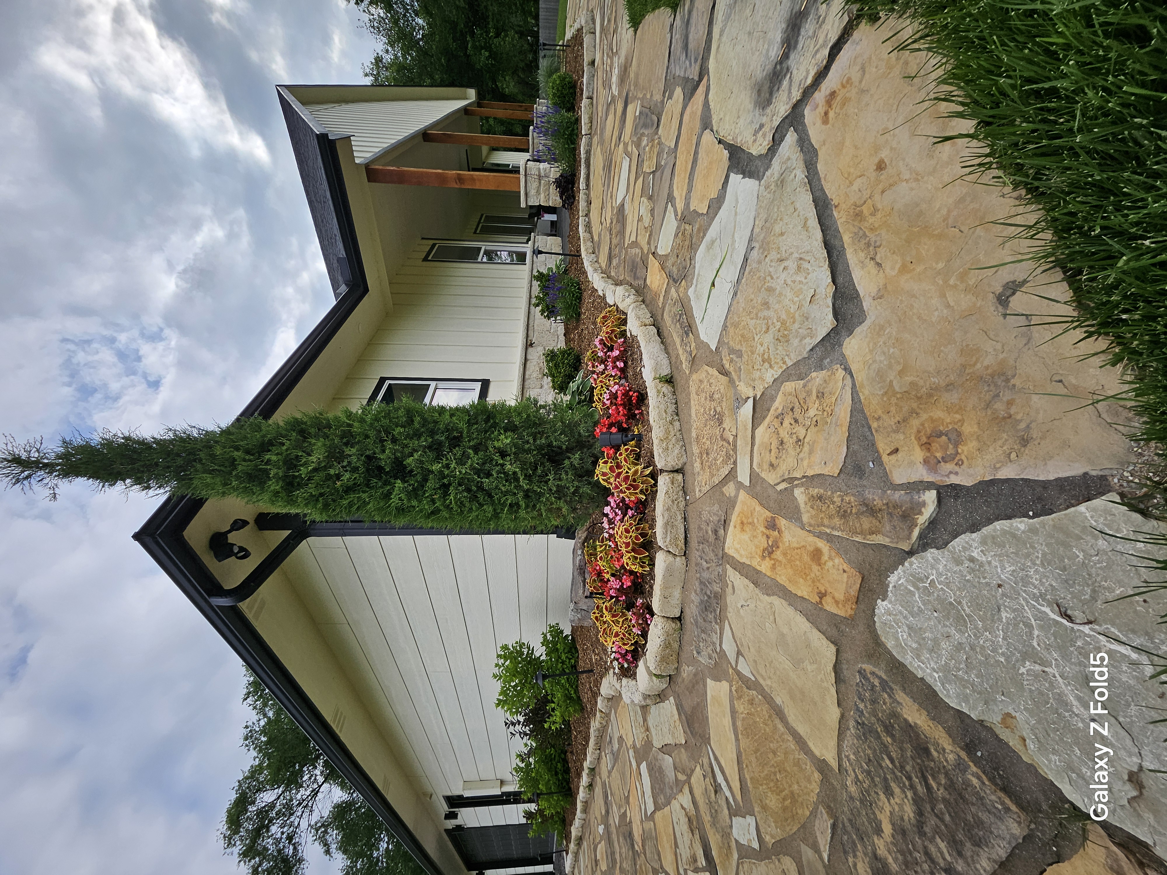 Finished landscape project by Jesus Landscaping in Wichita KS